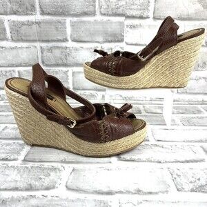 Louis Vuitton Brown Platform Wedges